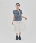 tシャツ 半袖 「umm.」レースレイヤードド...の詳細画像1