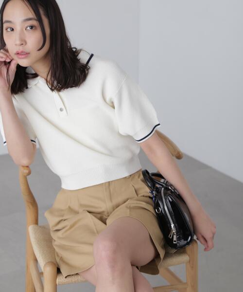 「FREE'S MART」 半袖ニット FREE ネイビー レディース_画像3