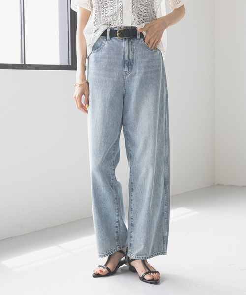 「GLOBAL WORK」 デニムパンツ LARGE ライトブルー レディース_画像6