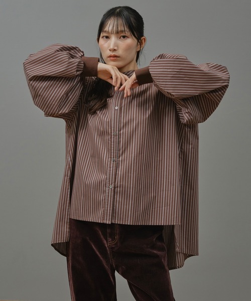 Nunc. ブラウス シャツ 袖リブボリュームシャツ レディース : ZOZOTOWN