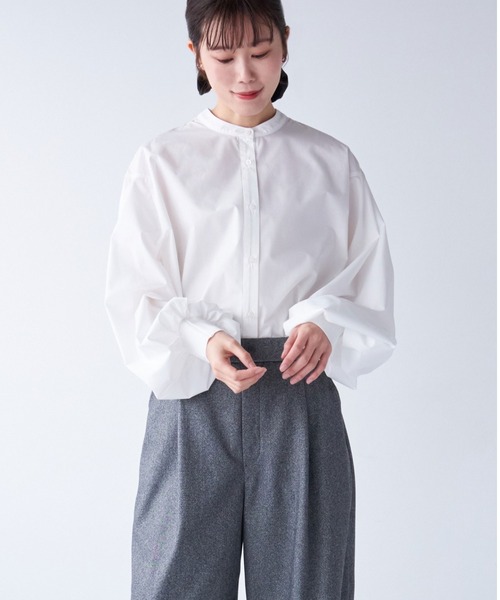Nunc. ブラウス シャツ 袖リブボリュームシャツ レディース : ZOZOTOWN