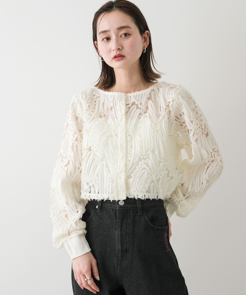 「SENSE OF PLACE by URBAN RESEARCH」 長袖ブラウス ONE ブラック レディース_画像2