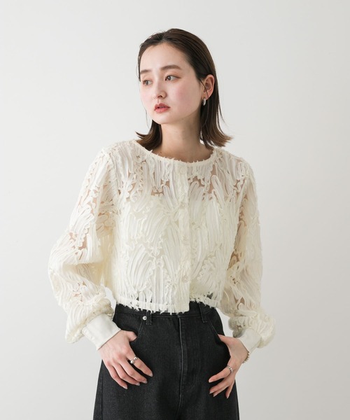 「SENSE OF PLACE by URBAN RESEARCH」 長袖ブラウス ONE ブラック レディース_画像4
