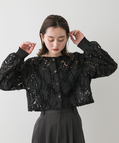 「SENSE OF PLACE by URBAN RESEARCH」 長袖ブラウス ONE ブラック レディース_画像8