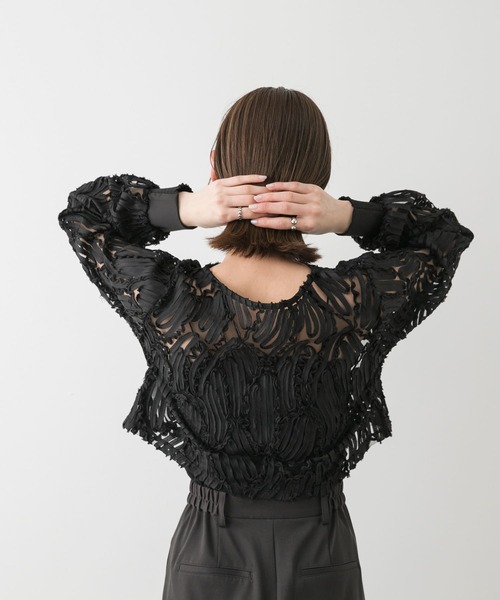 「SENSE OF PLACE by URBAN RESEARCH」 長袖ブラウス ONE ブラック レディース_画像9