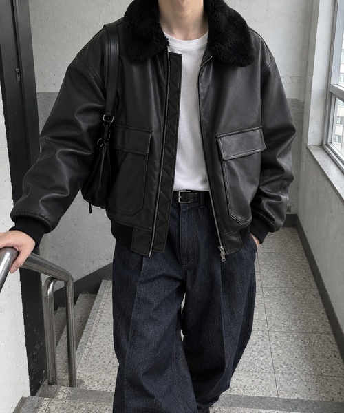 EMMA CLOTHES（エマクローズ） ブルゾン アウター 合皮ボンバー