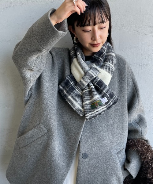 TWEED MILL ツイードミルストールマフラー チェック柄 48x190cm TWEED MILL（ツイードミル） マフラー ストール 「WEB先行予約