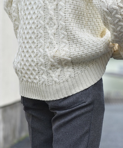 Kerrywoollenmills ニット セーター ARAN CABLE CREW NECK