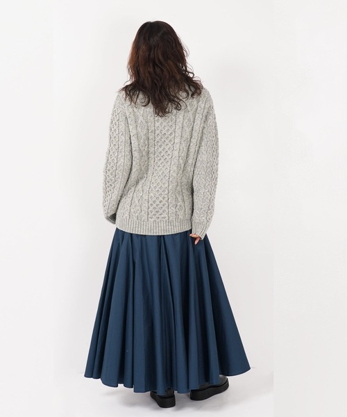 ニット セーター ARAN CABLE CREW NECK SWEATER レディース メンズ Kerrywoollenmills ニット セーター ARAN CABLE CREW NECK