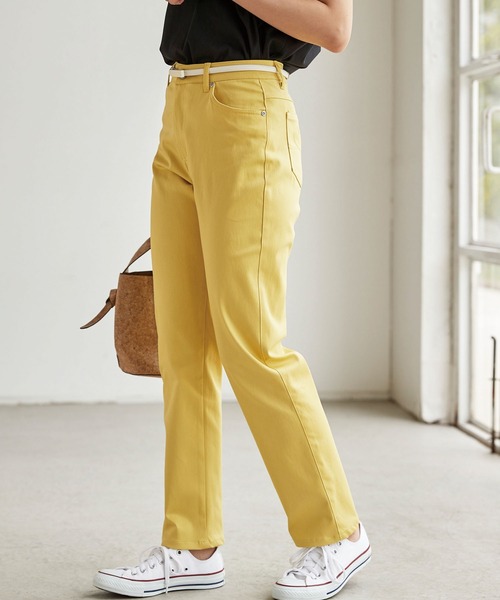 BELLUNA PLUS（ベルーナプラス） パンツ ヒンヤリ速乾綿サテン