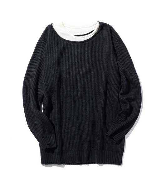 激安単価で ニット Fake Layered Knit フェイクレイヤードニット 柔らかい Brivanbiotech Com