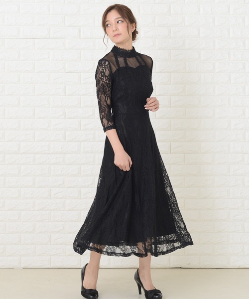 全2色 ドレス ベルベット ハイネック 7分袖 バックシアー 韓国 61jpCV9O0nL._UF350,350_QL50_.jpg