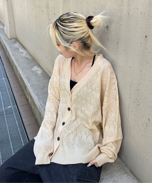 カーディガン ペットとリンクコーデ 透かし編みカーディガン Zozotown Paypayモール店 通販 Paypayモール