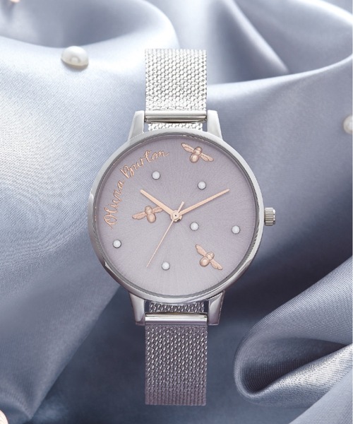 ★キュート！★オリビアバートン パーリークイーン ゴールド Pearly Queen Gold Boucle Mesh | Olivia Burton London