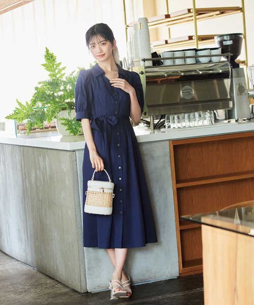 ワンピース フレアーシャツワンピース / 1213140403 フレアーシャツワンピース PROPORTION BODY ポリエステル