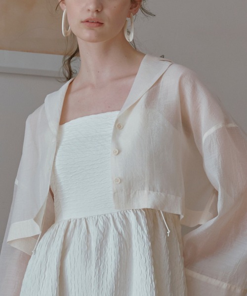 lil様の専用6/17オフホワイトM マイカアンドディール MICA&DEAL sheer light jacket （OFFWHITE