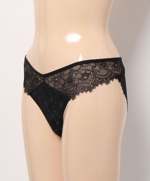 ☆Ravijour☆廃盤限定デザイン☆ホルターネック☆BLACKリボン紐ショーツ RAVIJOUR ショーツ シアーアイラッシュ バックホールショーツ