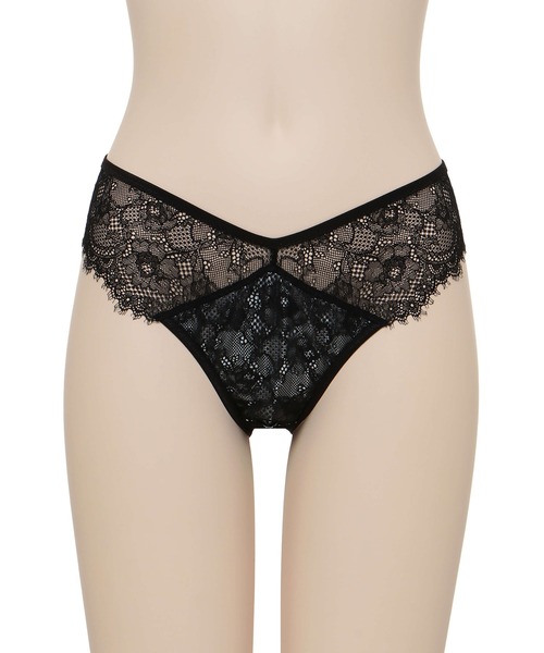 ☆Ravijour☆廃盤限定デザイン☆ホルターネック☆BLACKリボン紐ショーツ RAVIJOUR ショーツ シアーアイラッシュ バックホールショーツ