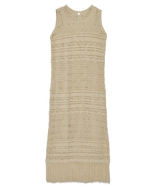 Ameri MEDI CODE YARN FRINGE DRESS ニットワンピ Ameri MEDI CODE YARN FRINGE DRESS ニットワンピ