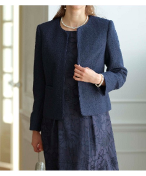 BELLUNA セットアップ 「礼服」花柄オパール素材ワンピース