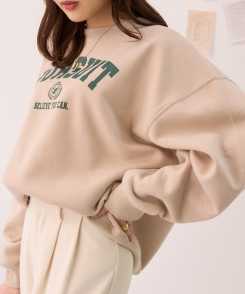 Ada. トレーナー スウェット 23秋冬 オーバーサイズ カレッジロゴ 裏