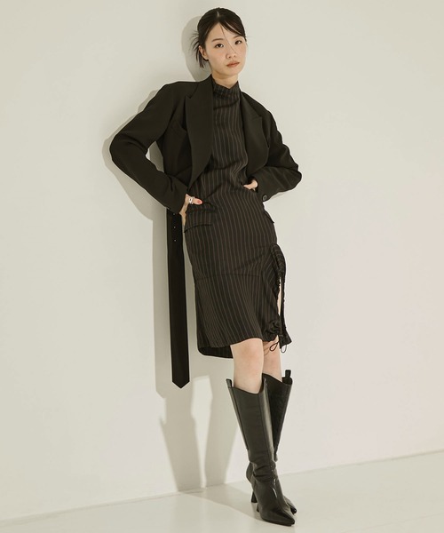 TOGA PULLA キュプラ ストライプワンピース 36 TOGA PULLA ワンピース 「TOGA PULLA/トーガプルラ」キュプラ