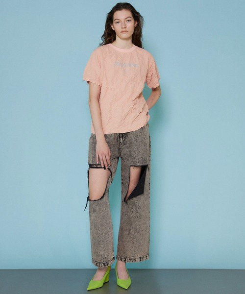 tシャツ CRUSHING Washer T-shirt/CRUSHINGワッシャーTシャツ「MAISON SPECIAL/メゾンスペシャル」 レディ MAISON SPECIAL tシャツ CRUSHING Washer T-shirt/CRUSHING