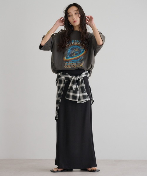 全*ル様 Caban フレアロングスカート シルク Green Showerプリント フレアスカート｜トゥモローランド 公式通販