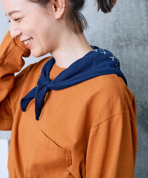 PHINGERIN ニットスカーフ PHINGERIN フィンガリン PG1 SCARF・ネイビー - tity