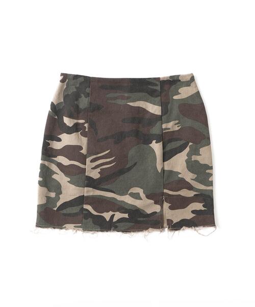 dispark スカート DISPARK/カモフラージュタイトミニスカート