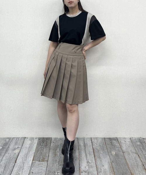 tシャツ 「PLUS」シアードッキングトップス レディース AZUL BY MOUSSY | 【PLUS】シアードッキングトップス (Tシャツ