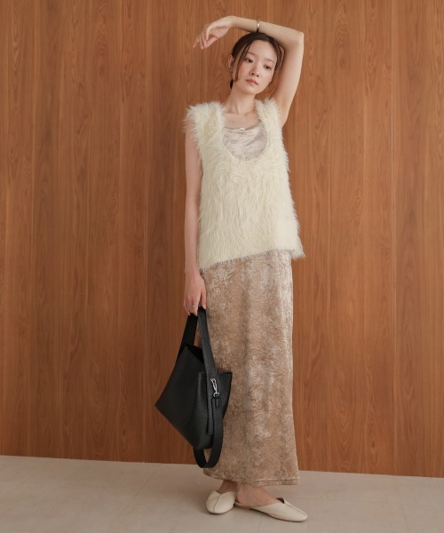 BAB ベスト ジレ 前後2WAYシャギーベスト レディース : ZOZOTOWN