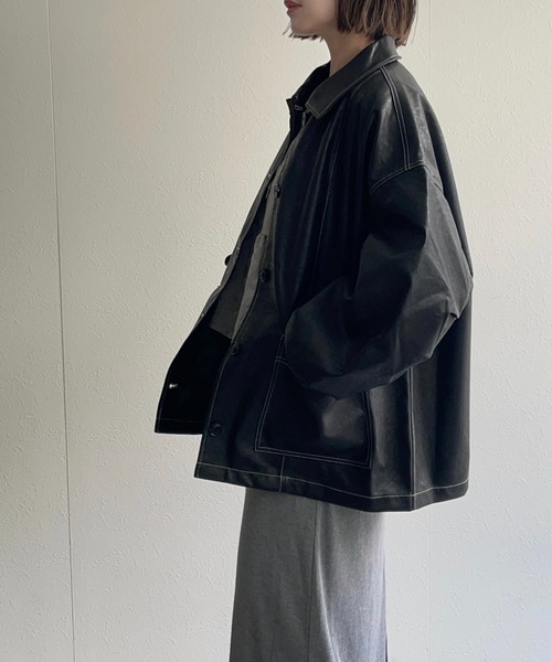 ap retro コート アウター 「選べるデザイン」フェイクレザー
