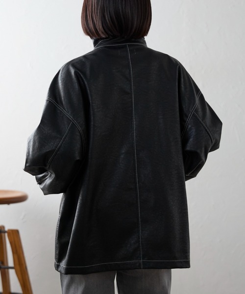 ap retro コート アウター 「選べるデザイン」フェイクレザー