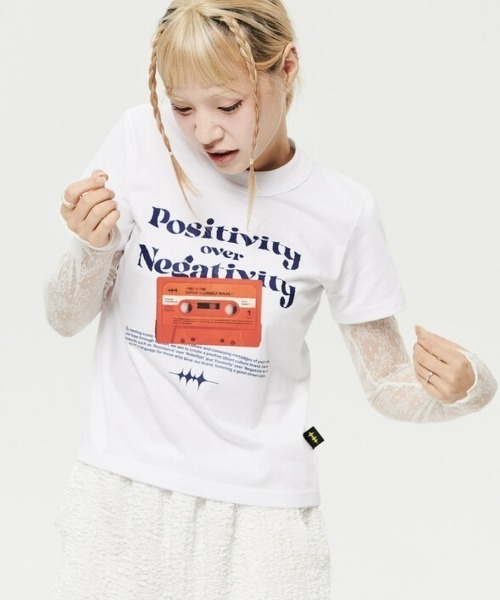 tシャツ 「HOLY NUMBER 7」Lace see-through long sleeve top レディース