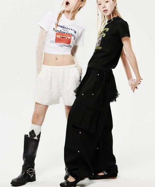 tシャツ 「HOLY NUMBER 7」Lace see-through long sleeve top レディース HOLY NUMBER 7 tシャツ 「HOLY 7」Lace see-through long sleeve