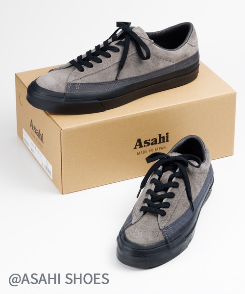 アサヒシューズ スニーカー Asahi ベロア レザー スニーカー(ASAHI042