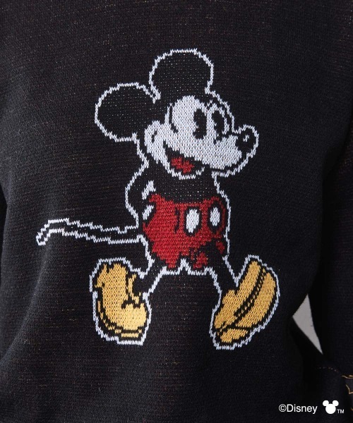 大きいサイズ Disney ミッキーマウス ニット⭐︎新品 ミッキーマウス/ジャガードニットプルオーバー ＜大きいサイズ有