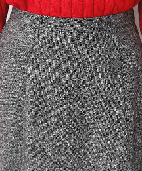 Dessin（デッサン） スカート 「後ろゴム・洗える」ツイード切り替え