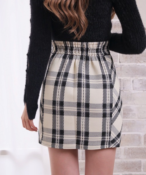 LIP SERVICE リップサービス コルセットチェックトップス スカート LIP SERVICE（リップサービス） コルセットチェックトップス