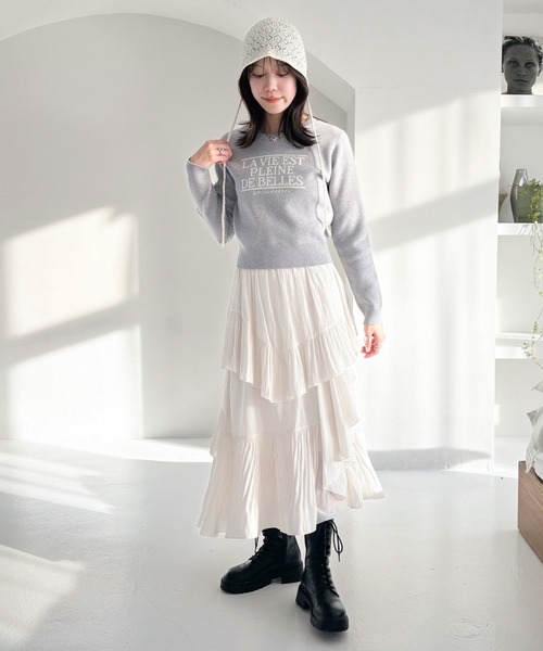 美品✦マークアンドロナ✦23年秋冬✦総ロゴ100%カシミアニットセーターホワイト MARK & LONA｜マークアンドロナのニット/セーター通販 - ZOZOTOWN