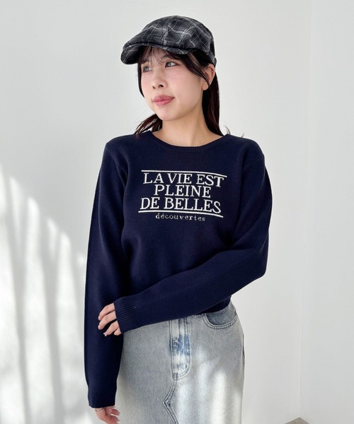 Heather（ヘザー） ニット セーター フロントロゴニット 292250