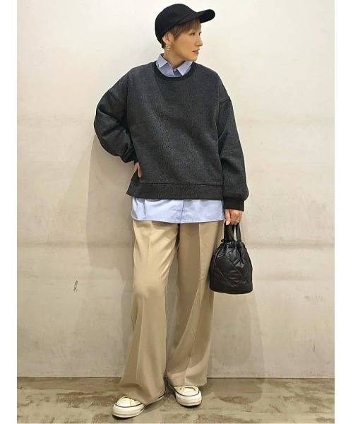 トレーナー スウェット ラメ裏毛スウェット レディース AMERICAN HOLIC トレーナー スウェット 裏起毛ラメスウェット