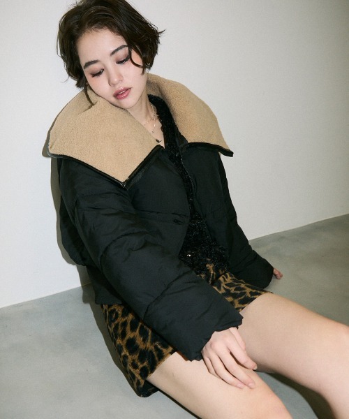 Clum ダウンコート ダウンジャケット boa collar padded short blouson 