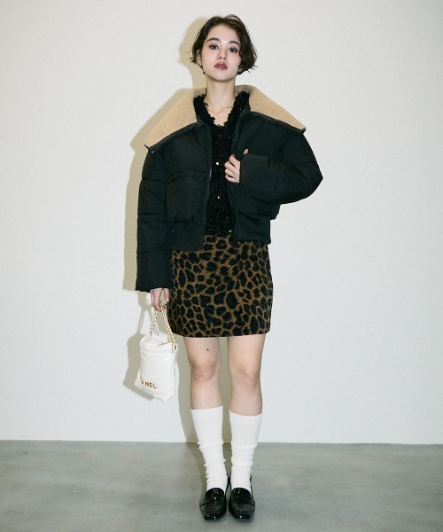 Clum ダウンコート ダウンジャケット boa collar padded short blouson 