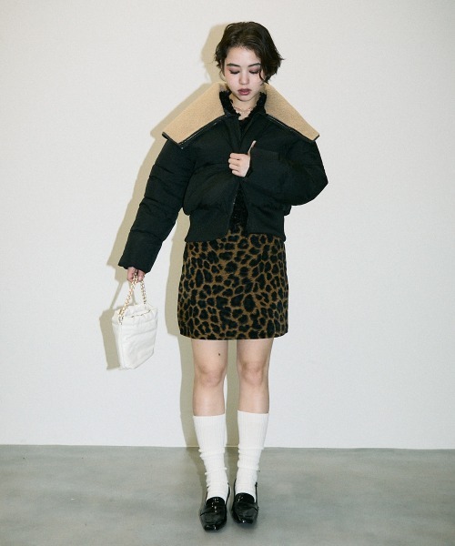 Clum ダウンコート ダウンジャケット boa collar padded short blouson