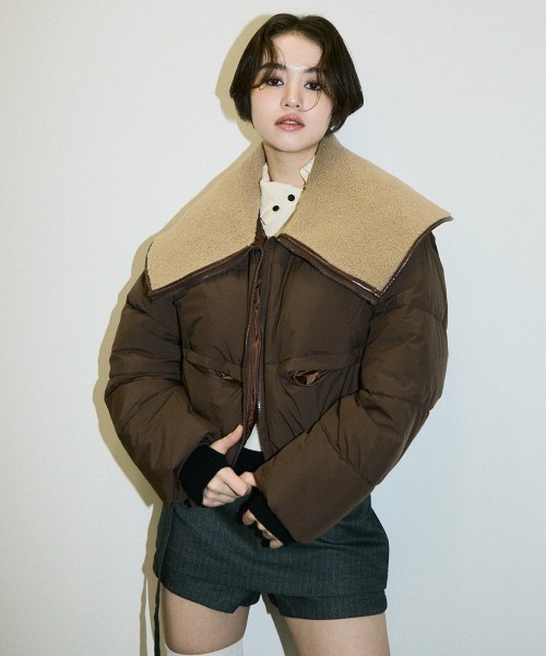 Clum ダウンコート ダウンジャケット boa collar padded short blouson