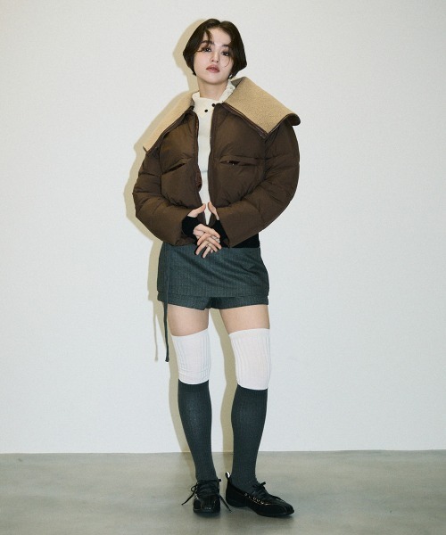 Clum ダウンコート ダウンジャケット boa collar padded short blouson 
