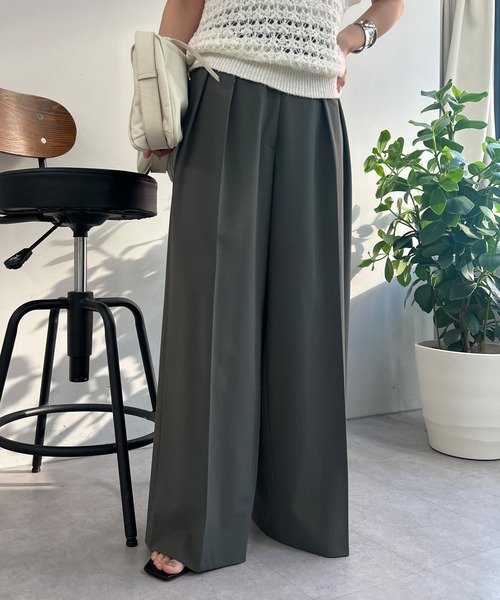 GALLARDAGALANTE パンツ 「5サイズ展開」ダブルタックパンツ