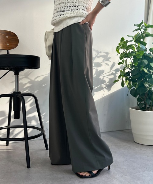 マロンママ430 様　GALLARDAGALANTE タックテーパードパンツ GALLARDAGALANTE パンツ 「5サイズ展開」ダブルタックパンツ